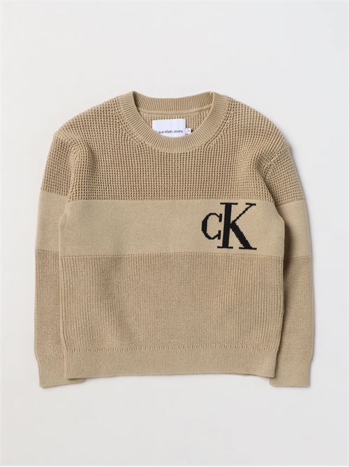 INTARSIA CHEST MONOGRAM SWEATE CALVIN KLEIN JEANS | IB0IB01745/PF2